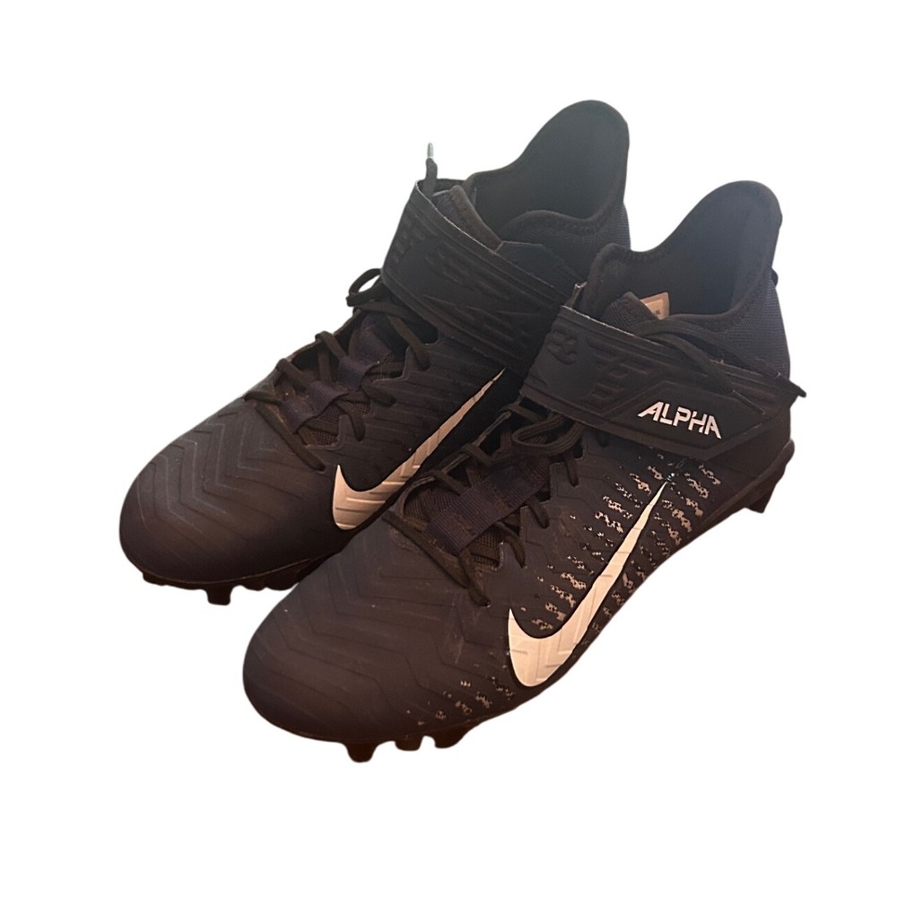 Nike Alpha Menace 2 Shark Men's Football Cleats Blue Black‎ Molded Mid Top Shoes